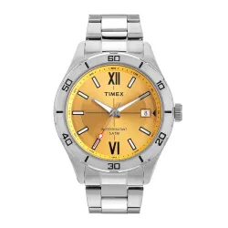 TIMEX Analog Watch for Men Available in Multicolor Dial & Silver Stainless Steel Bracelet Band - Water Resistant Wrist W