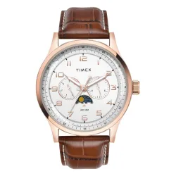 TIMEX Analog Watch for Men with Round Dial & Water Resistant Mans Wrist Watches