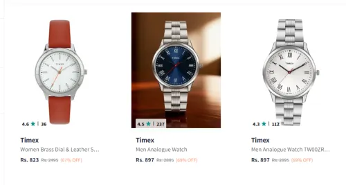 Image of Timex Analog watch From ₹823