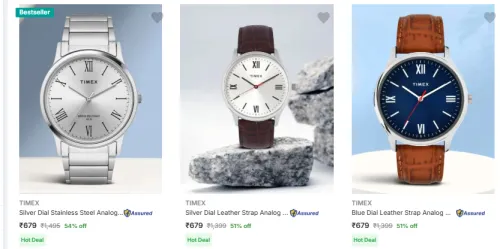 Image of Timex Analog Watch Minimum 50% Discont