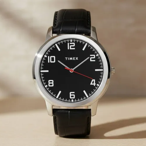 Image of TIMEX  Black Dial Analog Watch - For Men 