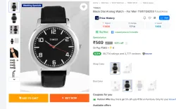 TIMEX Black Dial Analog Watch TW0TG8203