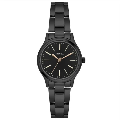 Image of TIMEX Black Dial Stainless Steel Analog Watch - For Women