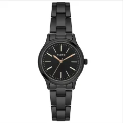 TIMEX Black Dial Stainless Steel Analog Watch - For Women
