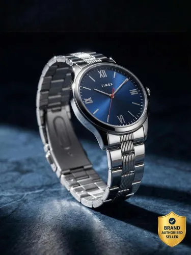 Image of TIMEX Blue Dial Stainless Steel Analog Watch