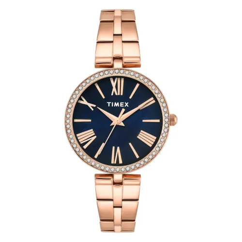 Image of TIMEX Blue Round Dial Analog Women's Watch - TWEL22503