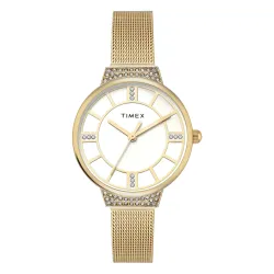 TIMEX Champagne Round Dial Analog Womens Watch - TWEL22401