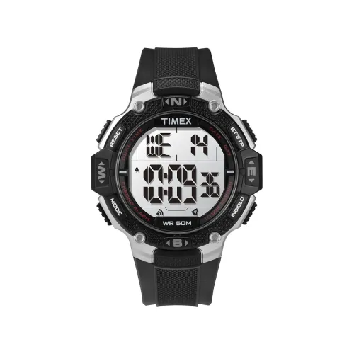 Image of TIMEX DGTL Digital Watch for man with Green Round Dial & Black Resin Bracelet Band Water Resistant Men's TIMEX DGTL Digi