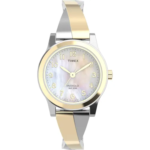 Image of TIMEX Fashion Stretch Bangles White Round Dial Analog Women's Watch