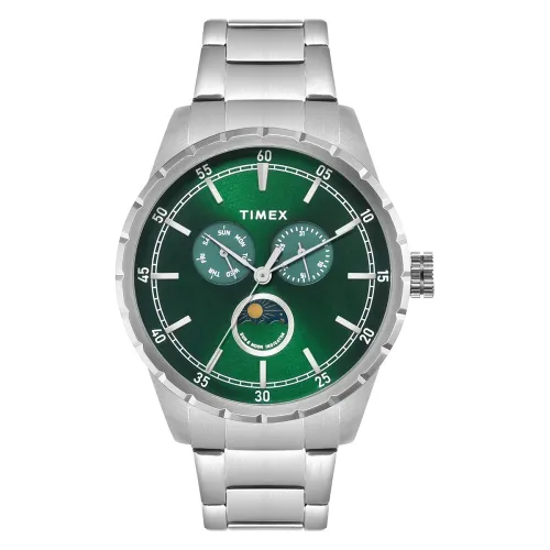 Image of TIMEX Green Round Dial Analog Men's Watch 