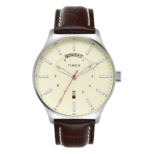 Image of TIMEX Ivory Round Dial Analog Men's Watch 