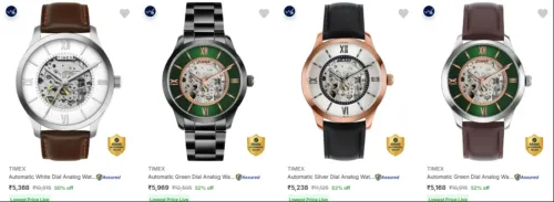 Image of Timex Mechanical Automatic watch @ Minimum 50% Discount