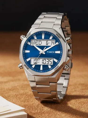 Image of Timex Men Analog -Digital Blue Dial Watch -TWEG386SMU01T