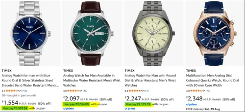Image of Timex Men's Watches up to 50% Discount