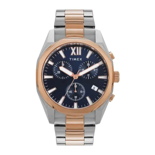 Image of TIMEX Analog Watch for Men Available in Multicolor Dial & Gold Stainless Steel Bracelet Band - Water Resistant Wrist Wat