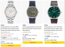 Timex Mens Watch Minimum 50% Discount