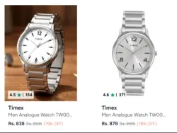 Timex Mens Watches at minimum 78%Discount