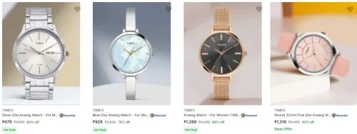 Image of Timex Men's Wrist Watches Upto 74% Discount