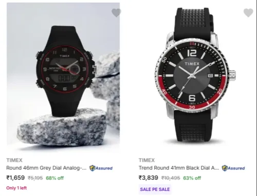Image of Timex Men's Wrist Watches at minimum 60% Discount