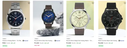Image of Timex Men's Wrist Watches at minimum 60% Discount
