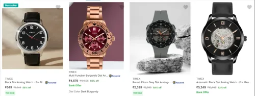 Image of Timex Men's Wrist Watches starting at ₹649