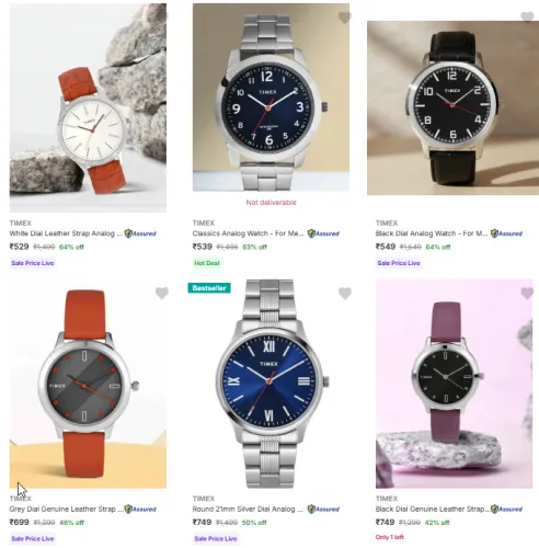 Image of Timex Men's Wrist Watches Upto 65% Discount