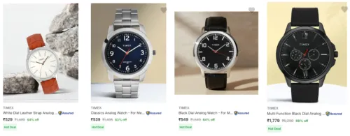 Image of Timex Men's Wrist Watches upto 66% Discount