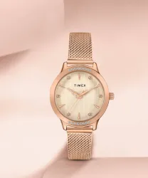 TIMEX Rose Gold Dial Analog Watch