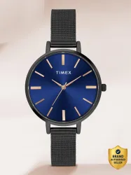 TIMEX Round 35mm Blue Dial Analog Watch - For Women TWEL155SMU03