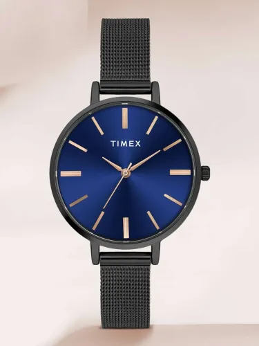 Image of TIMEX Round 35mm Blue Dial Analog Watch