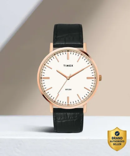 Image of TIMEX Round 41mm White Dial Analog Watch - For Men