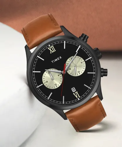 Image of TIMEX Round 43mm Black Dial Analog Watch 