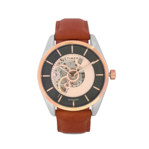 Image of TIMEX Round 44mm Black Dial Automatic Men Watch - TWEG17503