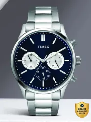 TIMEX Round 45mm Blue Dial Analog Watch - For Men