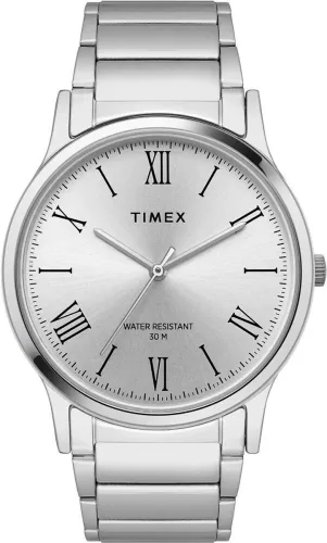 Image of TIMEX Silver Dial Stainless Steel Analog Watch - For Men 