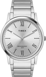 TIMEX Silver Dial Stainless Steel Analog Watch - For Men 