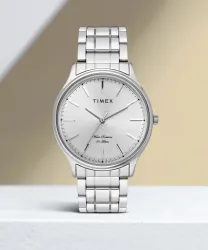 TIMEX Silver Dial Stainless Steel Analog Watch - For Men TW00ZR