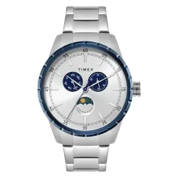 TIMEX Silver-Tone Round Dial Analog Mens Watch - TWEG28505