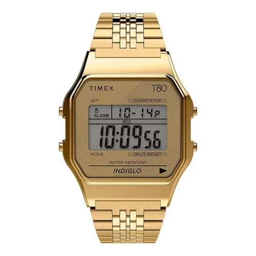 Image of Timex Unisex's Digital Quartz Watch with Stainless Steel Strap TW2R79200, Gold