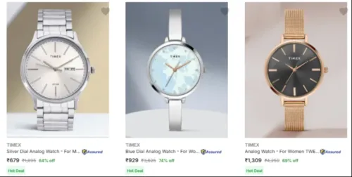 Image of Timex Watch at Minimum 60% Discount