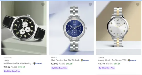 Image of Timex Watch Minimum 60% Discount