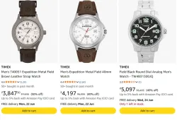 Timex Watch Upto 50% discount 