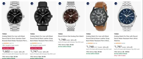 Image of TIMEX Watches at minimum 65% Discount
