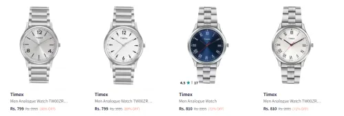 Image of Timex Watches upto 80% Discount | Starting at ₹799