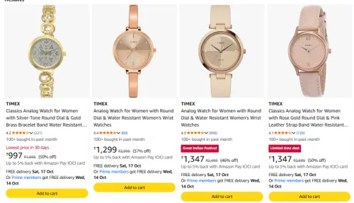 Image of TIMEX Women at minimum 46% Discount