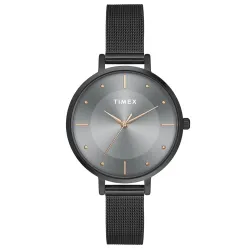 Timex Womens Grey Dial Black Watch