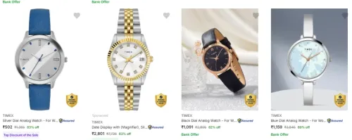 Image of TIMEX Women's Watch at minimum 60% Discount