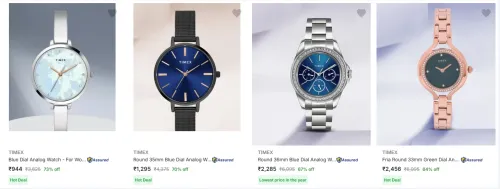 Image of Timex Women's Wrist Watches at minimum 64% Discount