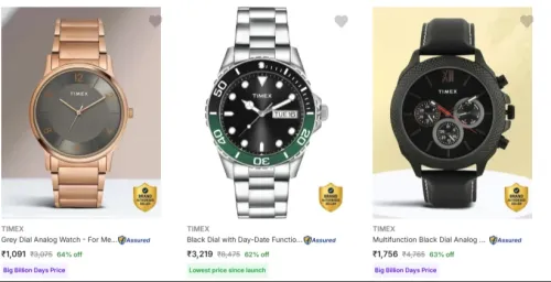Image of TIMEX Wrist Watches at minimum 64% Discount