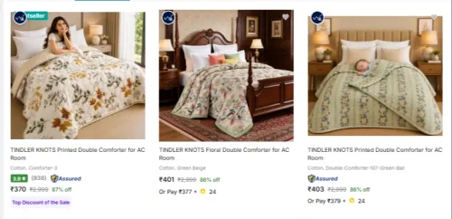 Image of Tinder Knot Blankets upto 87% Discount